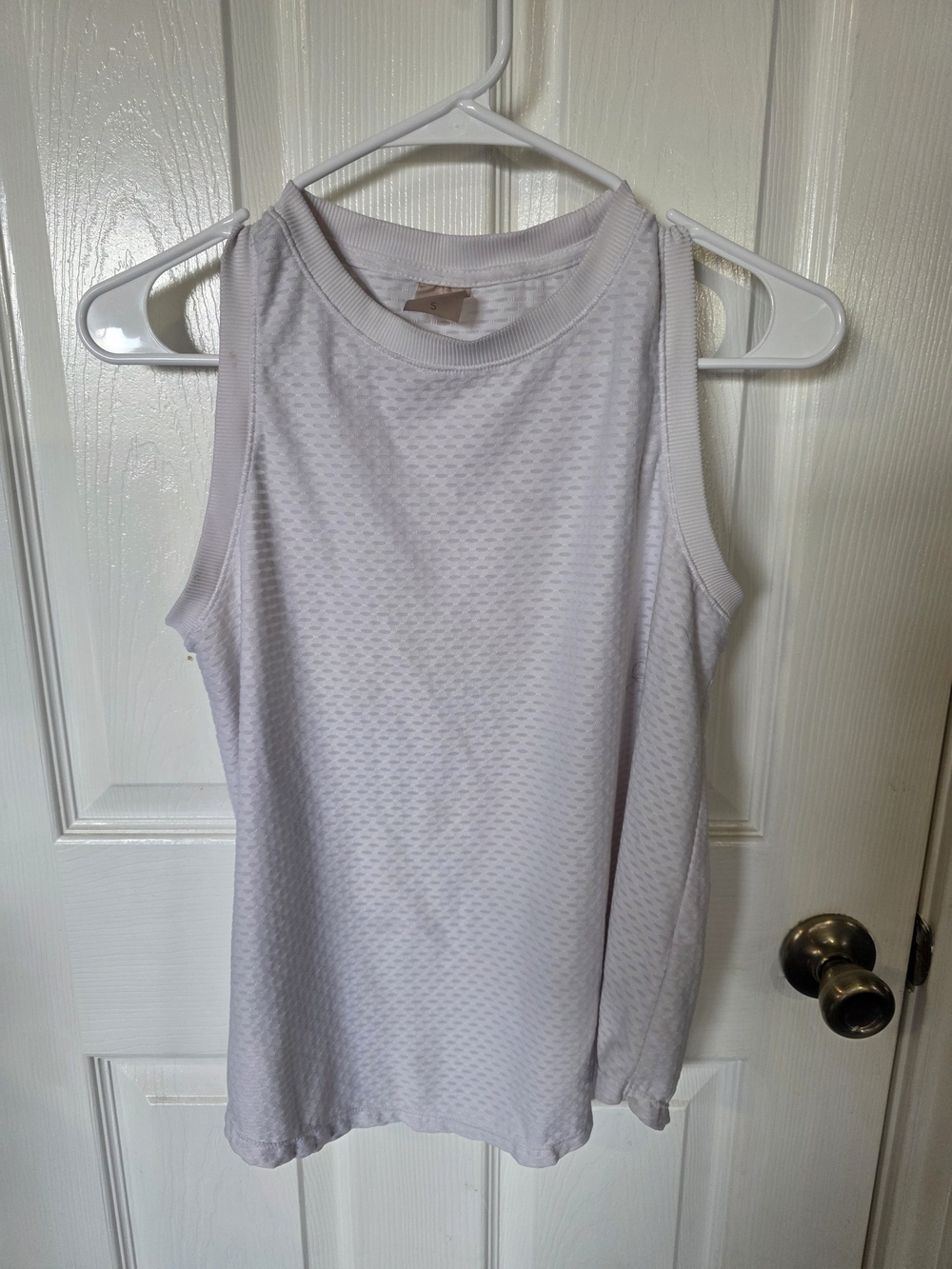 Alia White Textured Sleeveless Tank